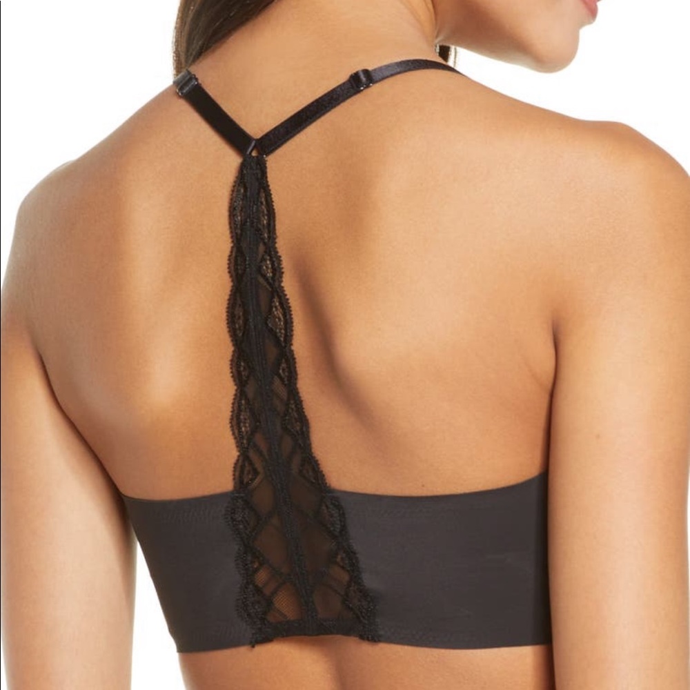 True & Co true body triangle lace racerback bralette